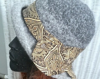 HAT WOMEN FELTED Silk Tie Band