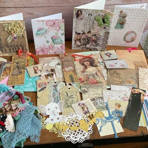 Carnet de voyage éphémère carnet de scrapbooking livre au trésor dentelle mélangée artisanale