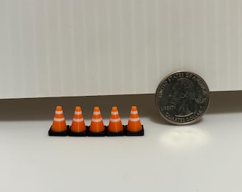 Tiny Traffic Cones (5 - Pack)