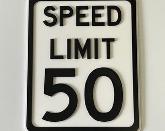 Speed Limit Sign, Custom Speed Limit Street Sign, Pick Your Speed