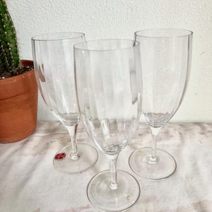 Set of 3 Vintage Nachtmann Kristall Wine Sherry Beer Glasses. Wedding Toast.