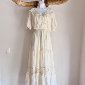 70s Embroidery Dress - Etsy