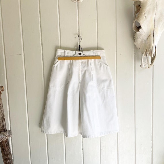 Vintage Sears White Culottes Shorts. - image 3