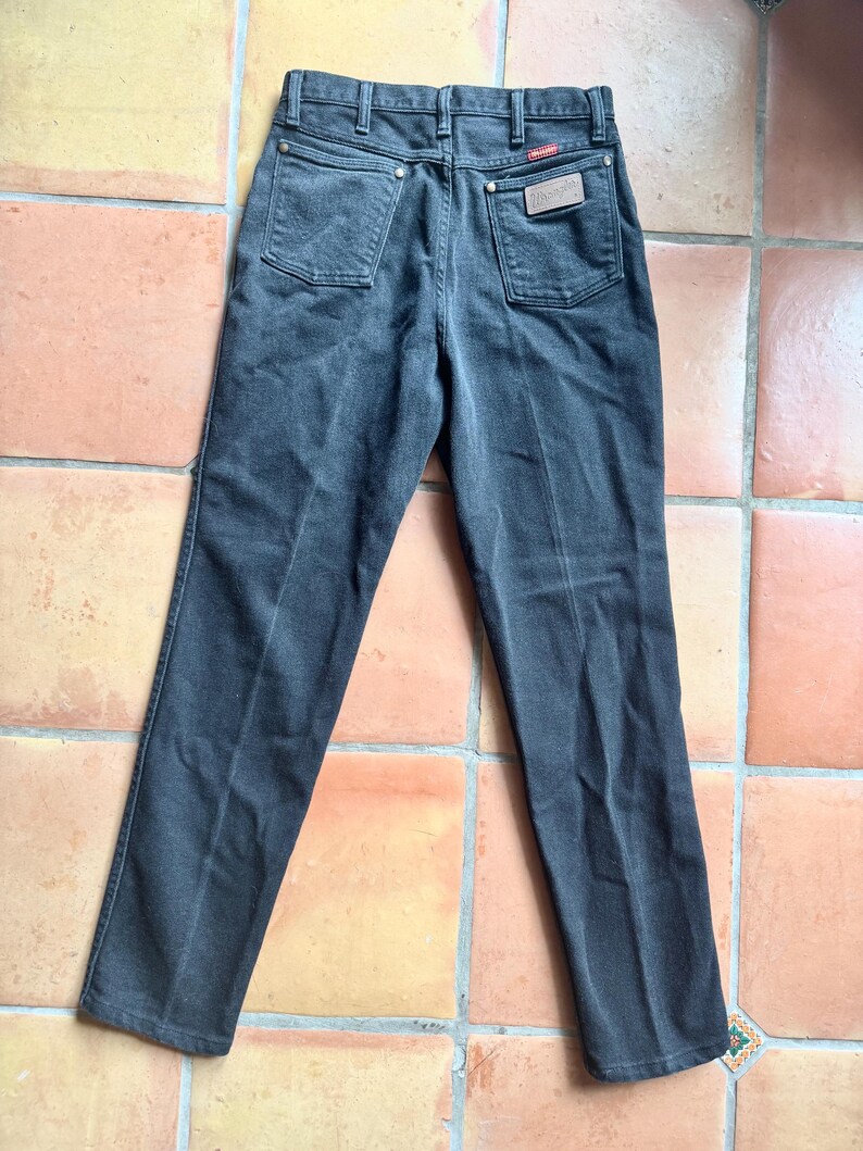 Vintage Black Wrangler Jeans 11/12 x 32. Western Retro Wrangler Men’s. Cotton/poly. 12MWZMS. bild 4