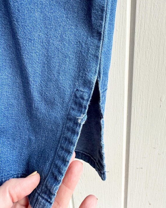 Unique Embroidered Denim Patchwork Brightly Cloth… - image 8