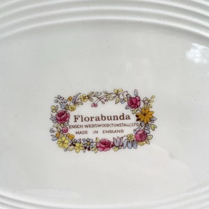 Vintage Enoch Wedgwood Nuphar Luteum Oval Platter, 13 inches made in England. Florabunda Plate. image 5