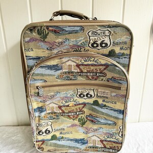 PIONEER EXPRESS ルート66 アメリカンヴィンテージキャリーバッグ Pioneer Express Route 66 Tapestry Travel Tote Luggage Clothes. - Etsy