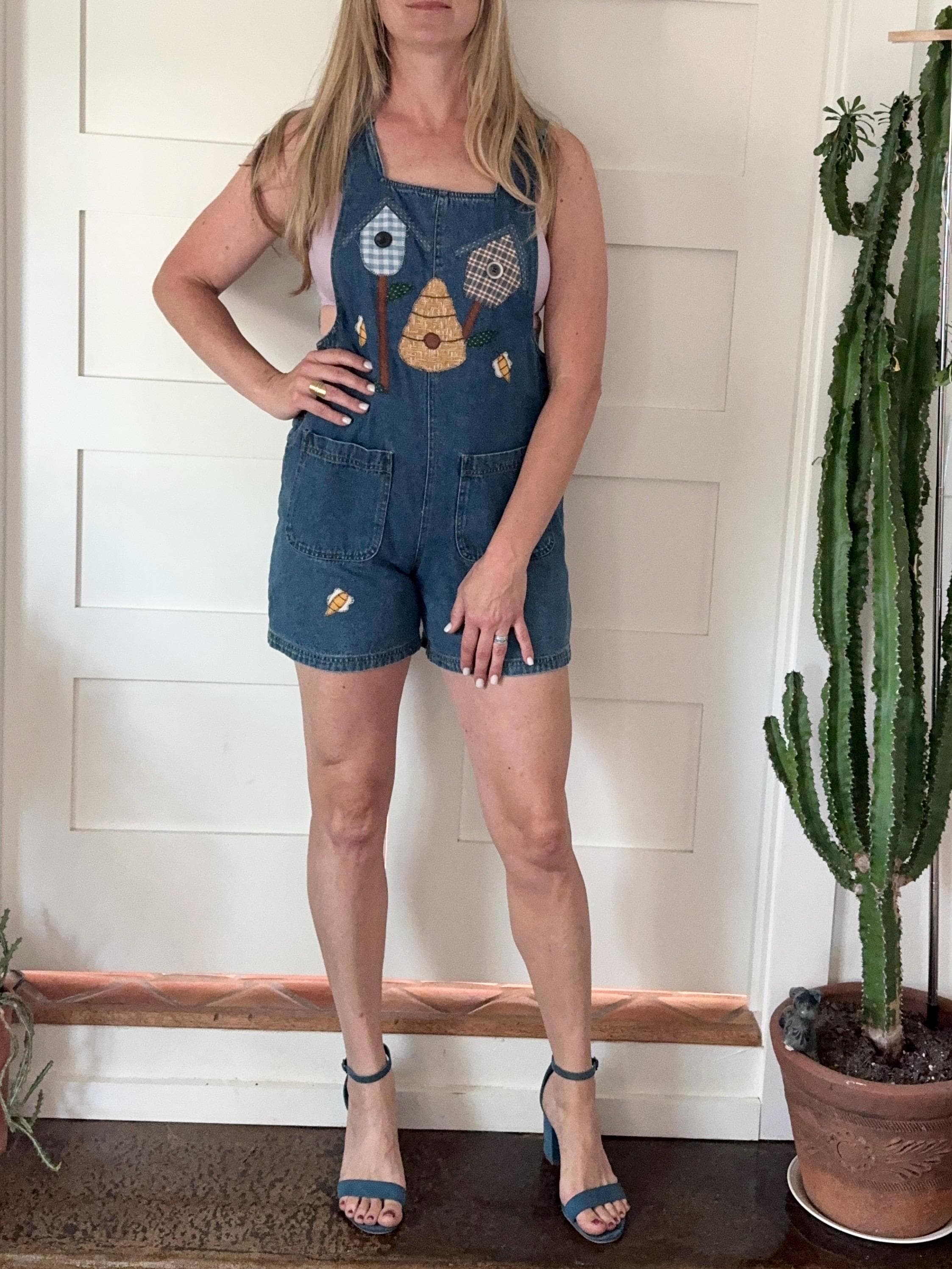 Flower Embroidered Overalls - Etsy