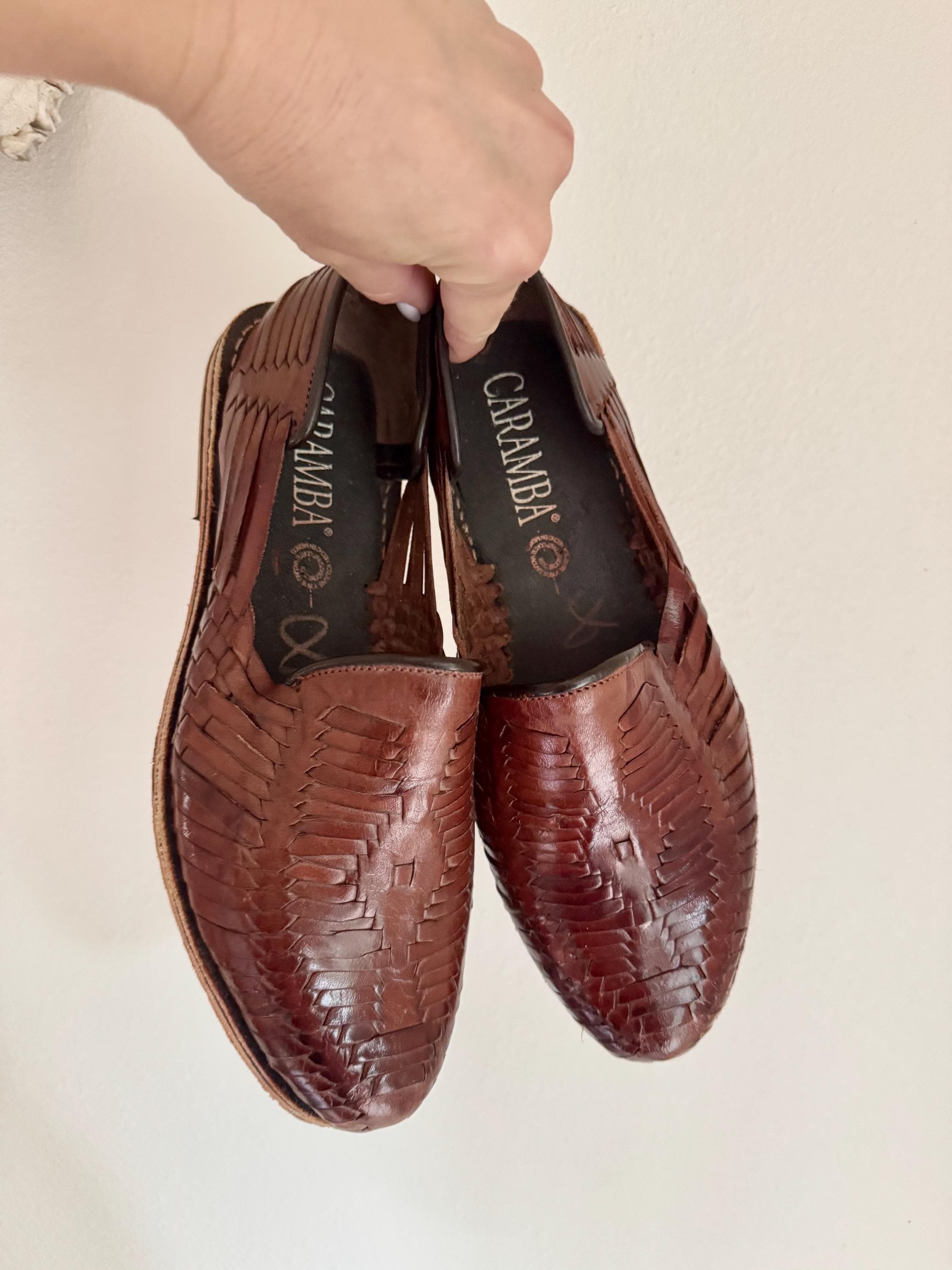 Men's Genuine Leather Mexican Closed Toe Authentic Huarache