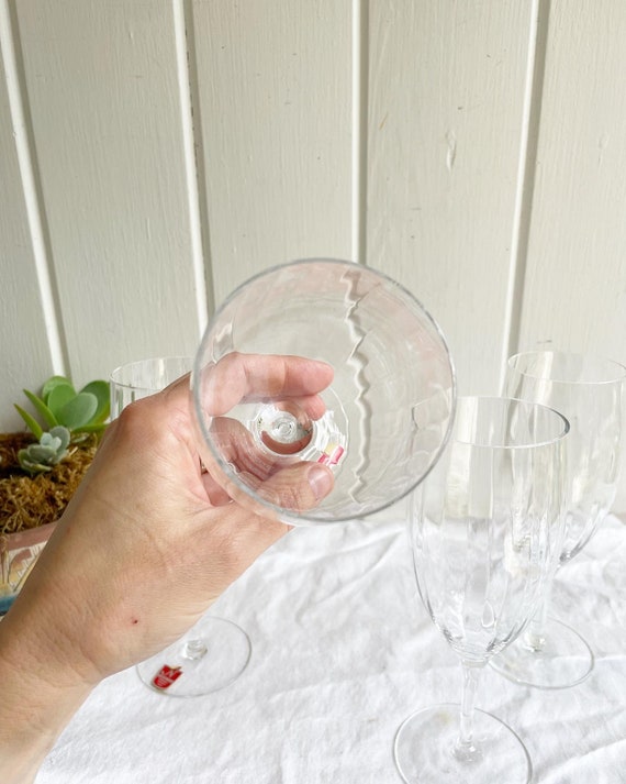 Set of 3 Vintage Nachtmann Kristall Wine Sherry Beer Glasses. Wedding Toast