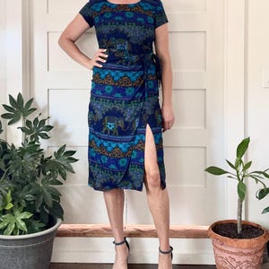 blue elephant dress Tukta Elephant Dress Dark Blue