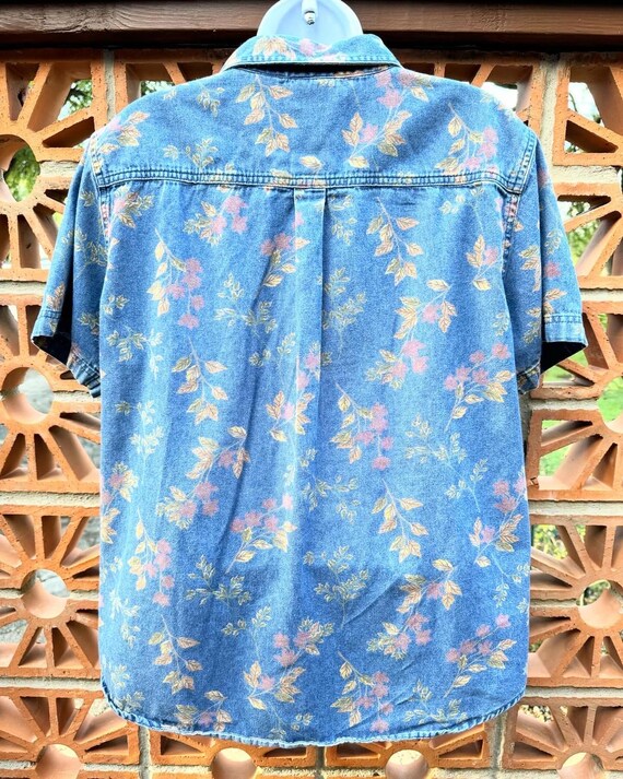 Vintage Classic Elements  Button Down  Flower Blo… - image 6