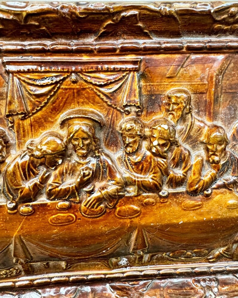 Vintage the Last Supper 3D Plaster Wall Plaque 8 3/8” X 14 X 1 ...