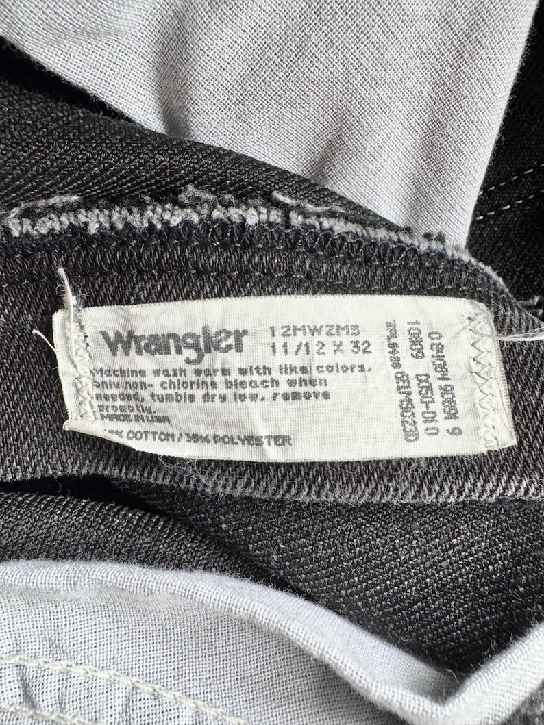 Vintage Black Wrangler Jeans 11/12 x 32. Western Retro Wrangler Men’s. Cotton/poly. 12MWZMS. bild 6