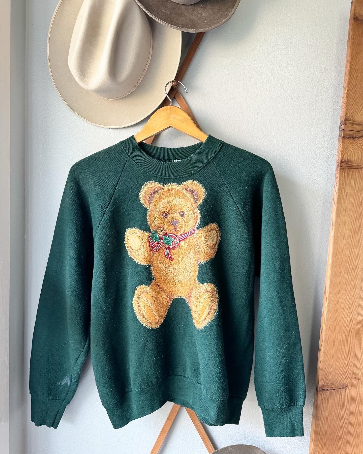 Vintage Sweatshirt Teddy Bear Vintage 80's Teddy Bear Valentine