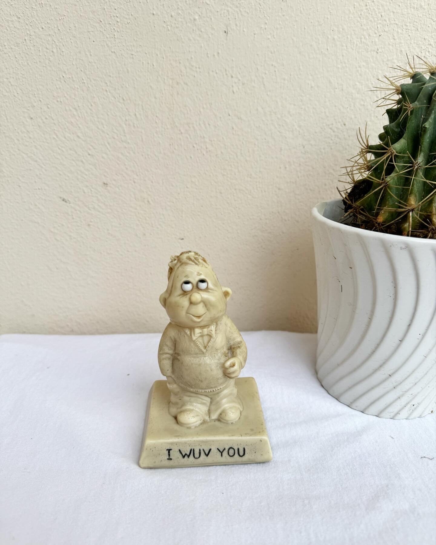 Vintage 1970's Figurine “I Wuv You” Man Figure
