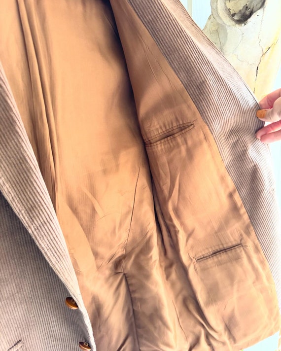 Veste Homme Meeting Street En Velours Côtelé (corde) Marron - Taille 46L - 2 Boutons - Occasion Très Bon état (bouton De Manche Abîmé)