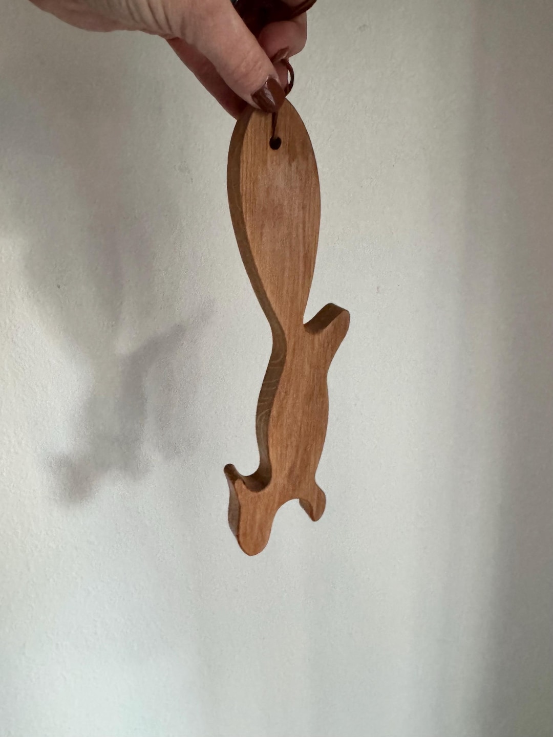 Vintage Wooden Squirrel oven rack pull/push. Kitchen Decor. Kitchen utensil.