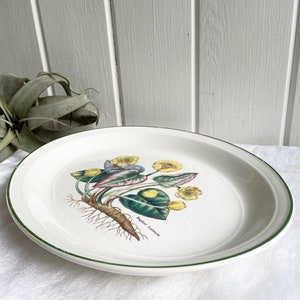 Vintage Enoch Wedgwood Nuphar Luteum Oval Platter, 13 inches made in England. Florabunda Plate. image 2