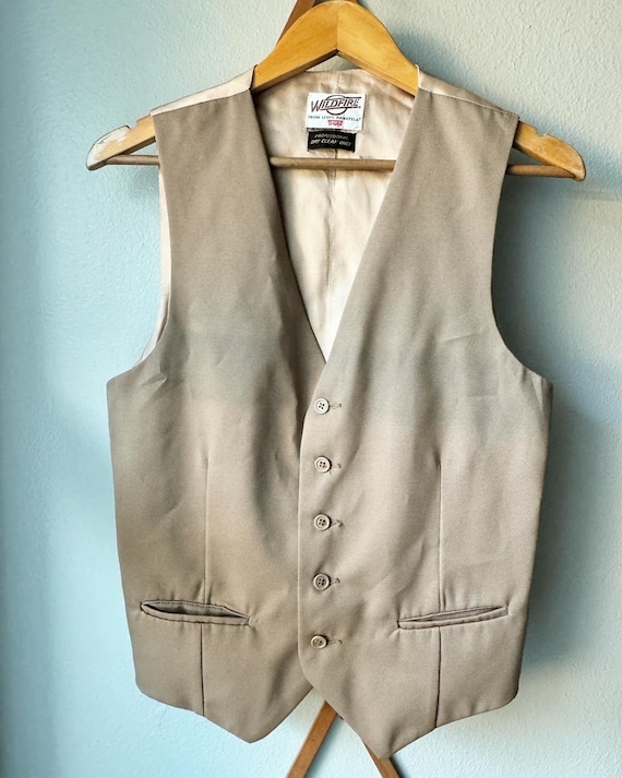 Vintage Men’s Beige Button Down Vest by Levi’s. W… - image 1