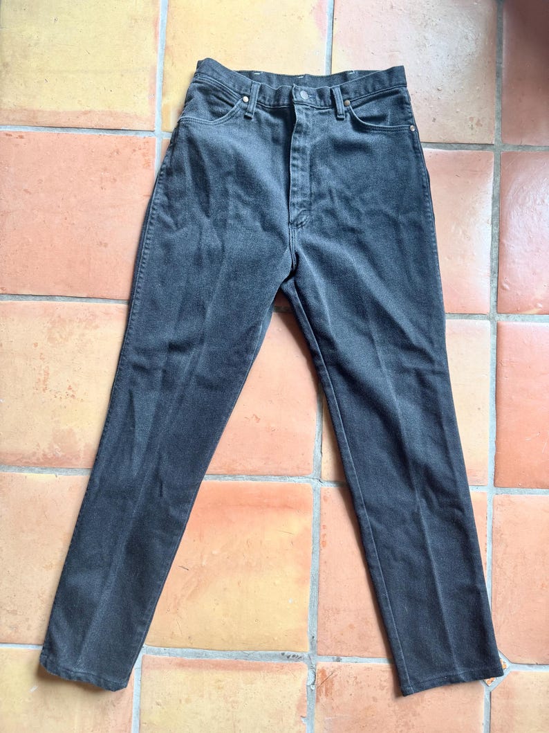 Vintage Black Wrangler Jeans 11/12 x 32. Western Retro Wrangler Men’s. Cotton/poly. 12MWZMS. bild 2