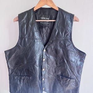 Navarre Leather Vest - Etsy