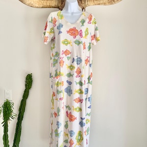 fresh produce long dresses Fresh Produce Maxi Dress Sleeveless Open Back Stretch Knit Size Large