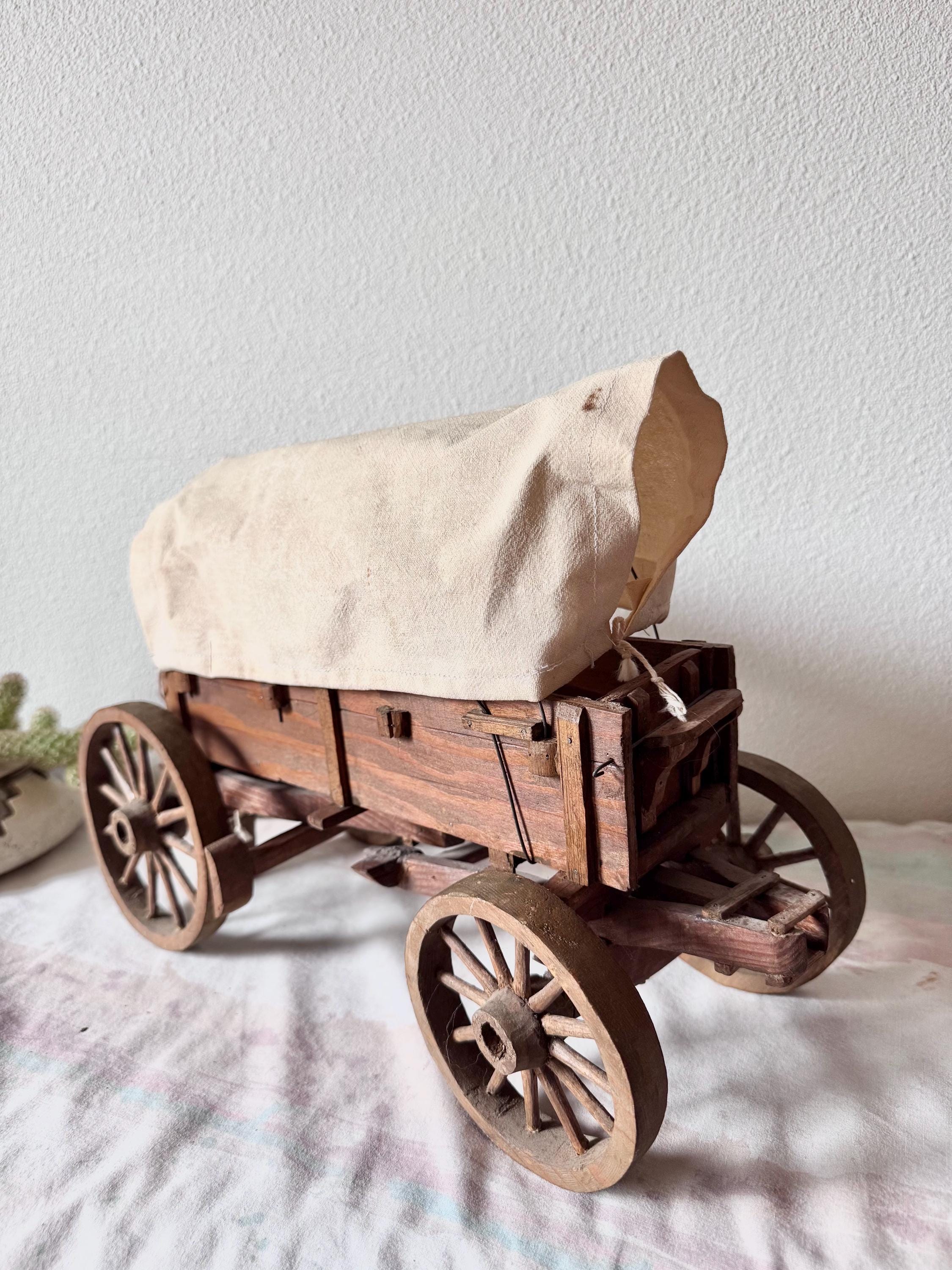 Vintage 16” Wooden Covered Wagon Lamp Conestoga Wagon Light Western ...
