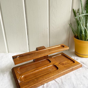 Men’s Vintage MCM Dresser Valet Wood Valet Storage Tray. Jewelry Storage. Man Gift.