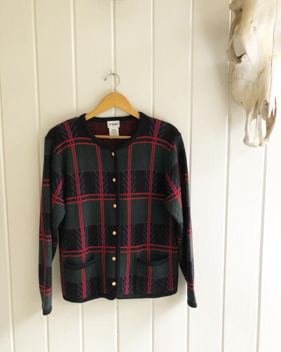 Vintage Liz Baker Sweater Button Down 