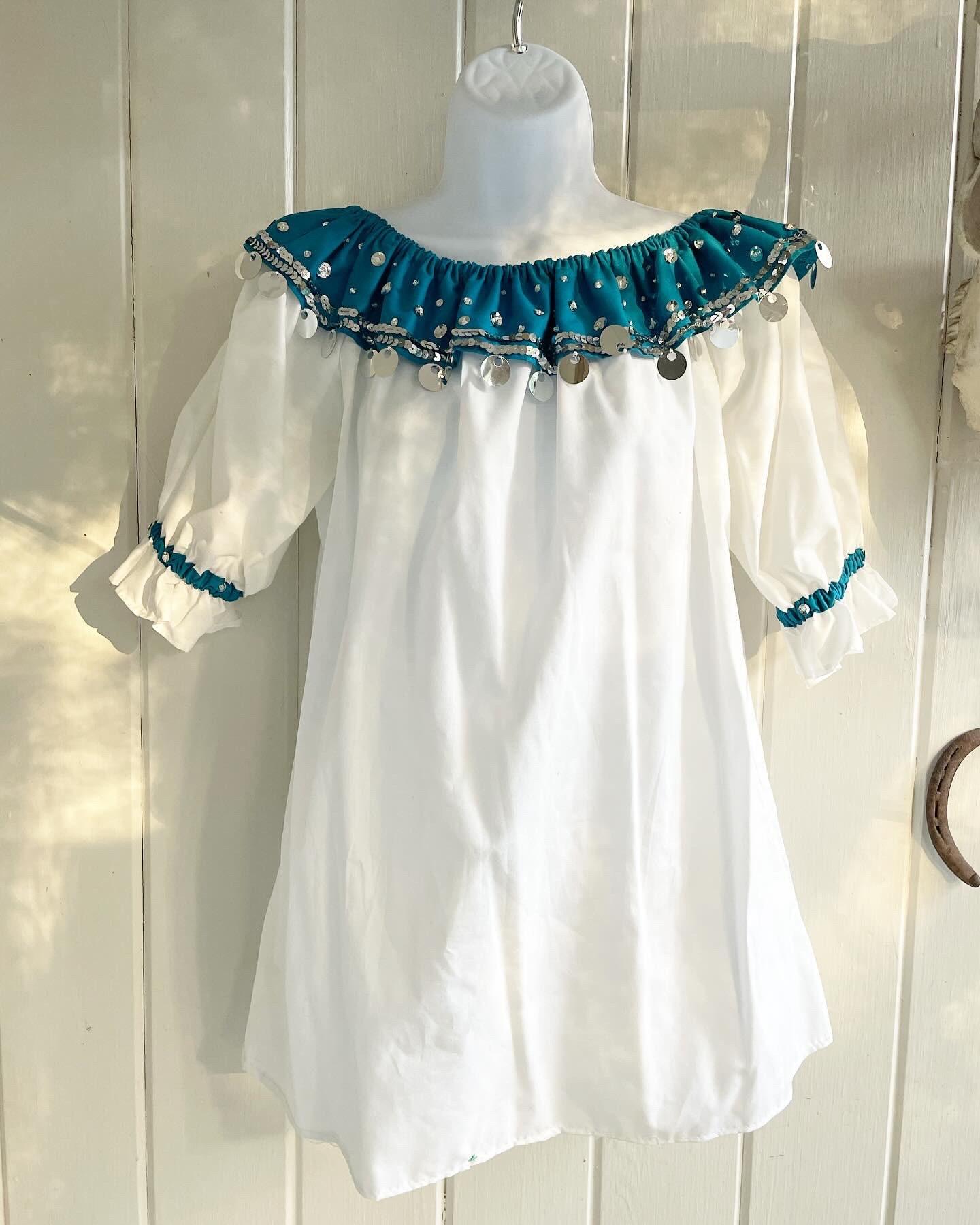 Fiesta Vintage Beaded Sequined Mexican Style Festive Shirt. Cinco De Mayo, Dia De Los Muertos.