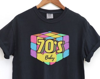 Retro Style T-shirt Hippie Tee Vintage Inspired Cotton T-shirt Comfort Colors T-shirt Oversized Tee 70's Baby