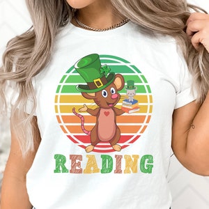 St. Patrick&#39;s Day Teacher Reading Shirt St. Paddy&#39;s Reading Teacher T shirt Librarian Reading Teacher Gift Reading Teacher Tee Reading Team