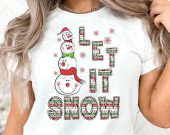 Snowman Christmas Shirt, Winter Snowman Tee, Winter Penguin T-shirt, Christmas Gift