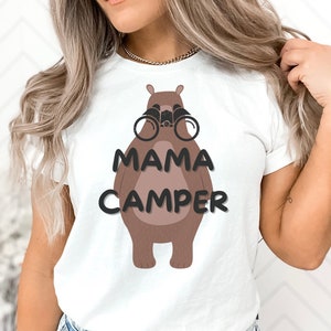 Mama Camper Bear Shirt, Mother&#39;s Day Gift, Mama Bear Gift, Gift For Mom, Animal Naturel Lover, Cute Mama Camper T-shirt, Funny Mama Bear Tee