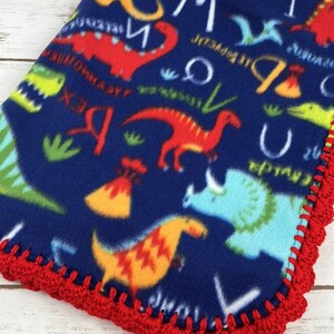 Crochet Edge Fleece Baby Blanket, Baby Shower Gift, Stroller Blanket, Receiving Blanket, Baby Gift Basket Idea, Baby Boy Gift