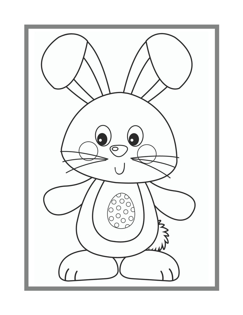 4 Printable Easter Coloring Pages, Coloring Pages, Printable Coloring Pages, Easter Bunny Crafts, Easter Activity image 4