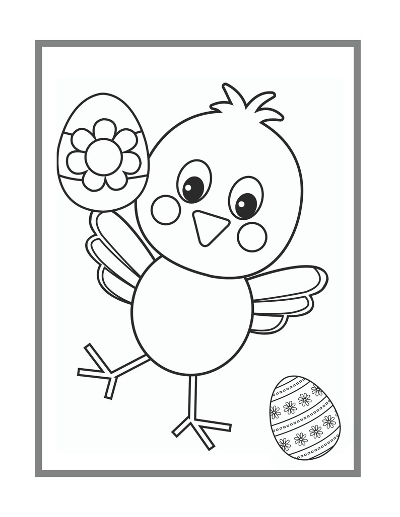 4 Printable Easter Coloring Pages, Coloring Pages, Printable Coloring Pages, Easter Bunny Crafts, Easter Activity image 5