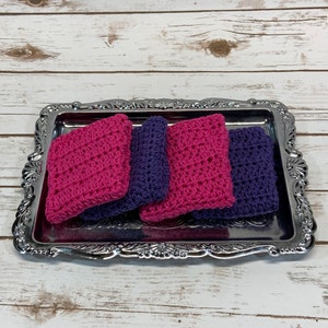 Crochet Dishcloth/Washcloth, 100% Cotton