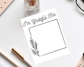 Printable "I'm Grateful For" Sheet, Daily Gratitude
