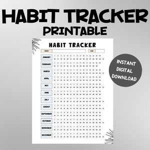 Weekly Habit Tracker Printable, Habit Tracker Template, Routine Tracker, 7 Day Habit Challenge, Instant Download