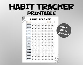 Weekly Habit Tracker Printable, Habit Tracker Template, Routine Tracker, 7 Day Habit Challenge, Instant Download
