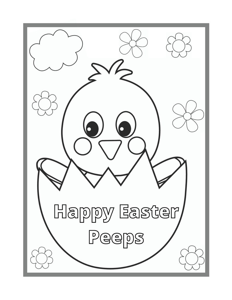 4 Printable Easter Coloring Pages, Coloring Pages, Printable Coloring Pages, Easter Bunny Crafts, Easter Activity image 3