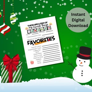 Teacher Favorite Things Survey, Coworker Questions Printable, All About Me Questionnaire, Employee Favorites List, Staff Appreciation
