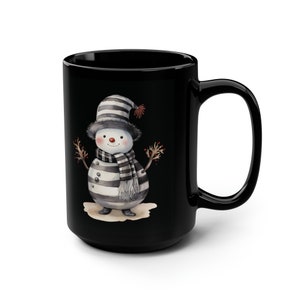 Christmas Vintage Snowman Retro Mug, Christmas Holiday Mug, Gift For Coffee Lover, Snowman Lover Gift for Xmas, Winter Mug, Snowman Mug
