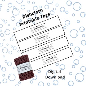 Vaatdoek afdrukbare wikkellabels, gehaakte gebreide wikkel rond tags, PDF direct afdrukbare download, PDF afdrukbaar, ambachtelijke marktvoorbereiding