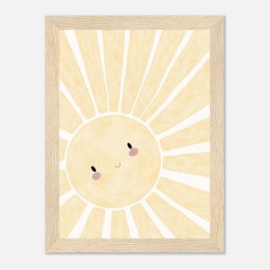Bonito póster de sol para la habitación de los niños. A4
