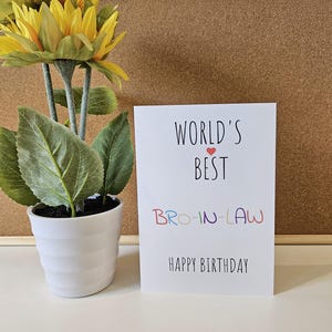 Tarjeta de felicitación de feliz cumpleaños para mi cuñado
