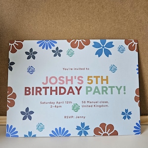 40 tarjetas de invitación personalizadas para fiestas de cumpleaños para niños, adolescentes, adultos, jóvenes y familias para celebraciones en casa o al aire libre.