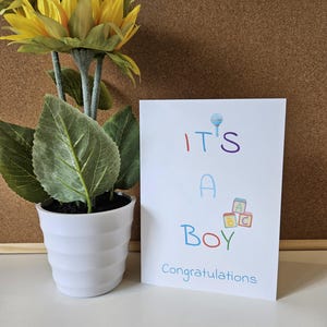 Carte de voeux Félicitations pour la naissance de votre petit garçon